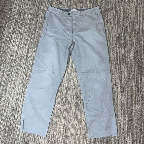 M&S Collection Mens Size 36x31 Straight Leg Pants Gray Pockets 100% Cotton - Picture 1 of 7